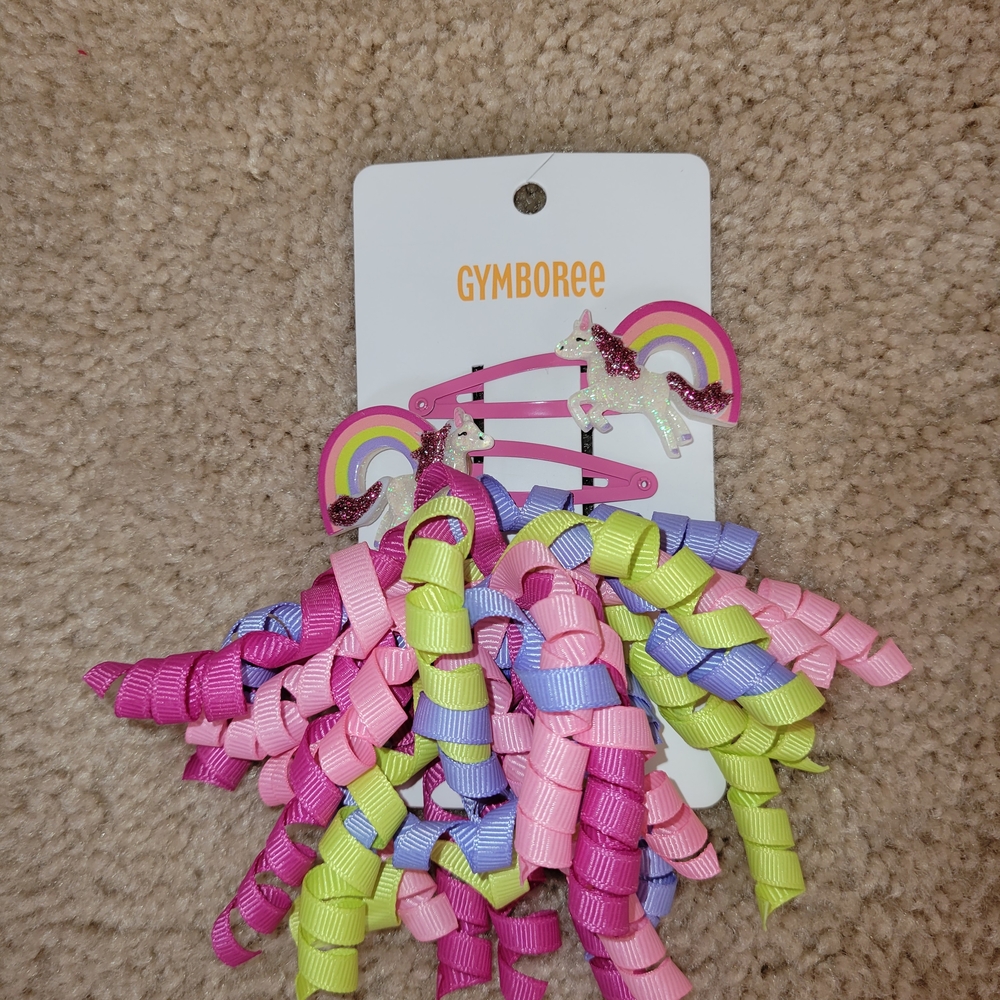 Gymboree Pink and Purple Korker Hair Bow